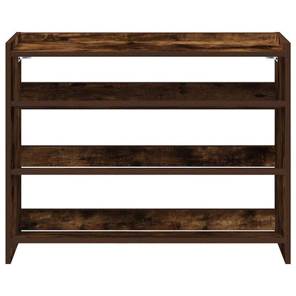 Schuhregal Räuchereiche 80x25x62 cm Holzwerkstoff