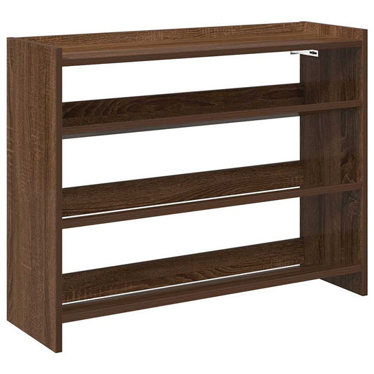 Schuhregal Braun Eichen-Optik 80x25x62 cm Holzwerkstoff