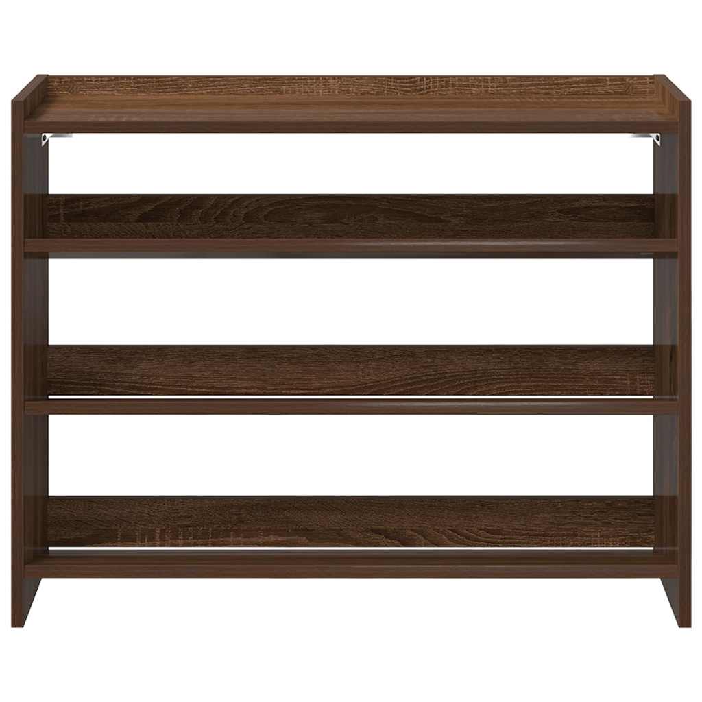 Schuhregal Braun Eichen-Optik 80x25x62 cm Holzwerkstoff