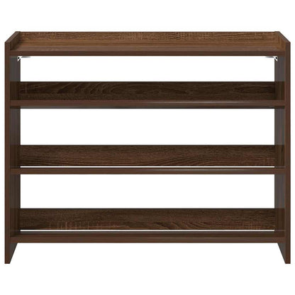 Schuhregal Braun Eichen-Optik 80x25x62 cm Holzwerkstoff