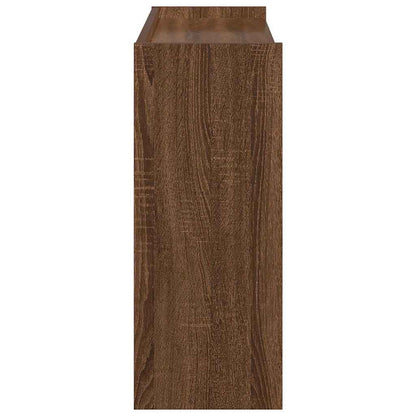 Schuhregal Braun Eichen-Optik 80x25x62 cm Holzwerkstoff