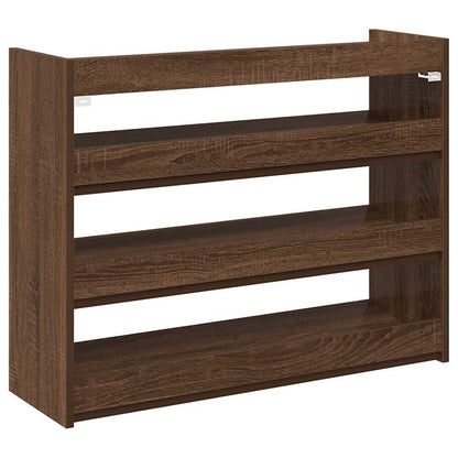 Schuhregal Braun Eichen-Optik 80x25x62 cm Holzwerkstoff