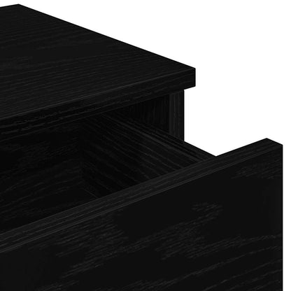 Wandregal mit Schubladen Schwarz 60x28x15 cm Holzwerkstoff