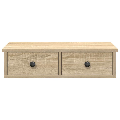 Wandregal mit Schubladen Sonoma-Eiche 60x28x15 cm Holzwerkstoff