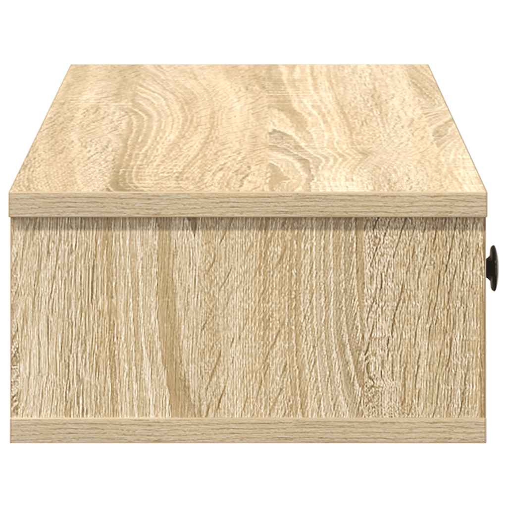 Wandregal mit Schubladen Sonoma-Eiche 60x28x15 cm Holzwerkstoff