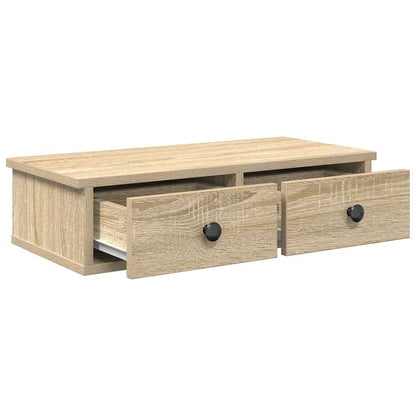 Wandregal mit Schubladen Sonoma-Eiche 60x28x15 cm Holzwerkstoff