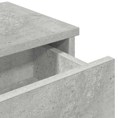 Wandregal mit Schubladen Betongrau 60x28x15 cm Holzwerkstoff