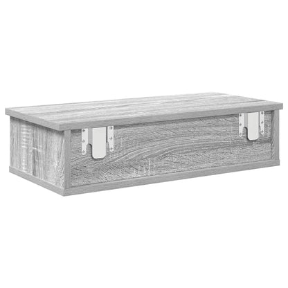 Wandregal mit Schubladen Grau Sonoma 60x28x15 cm Holzwerkstoff