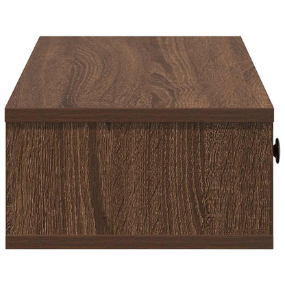 Wandregal mit Schubladen Braun Eiche 60x28x15 cm Holzwerkstoff