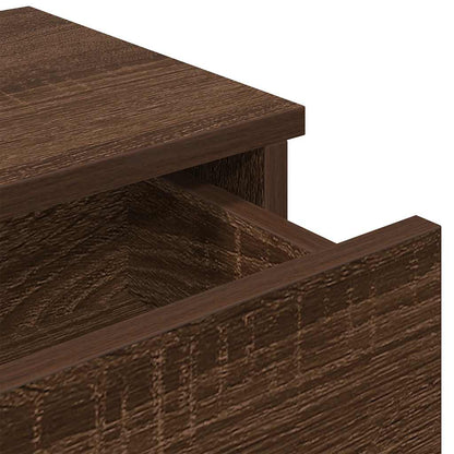 Wandregal mit Schubladen Braun Eiche 60x28x15 cm Holzwerkstoff