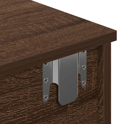 Wandregal mit Schubladen Braun Eiche 60x28x15 cm Holzwerkstoff