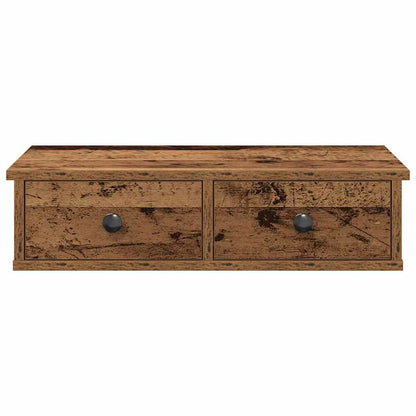 Wandregal mit Schubladen Altholz-Optik 60x28x15cm Holzwerkstoff