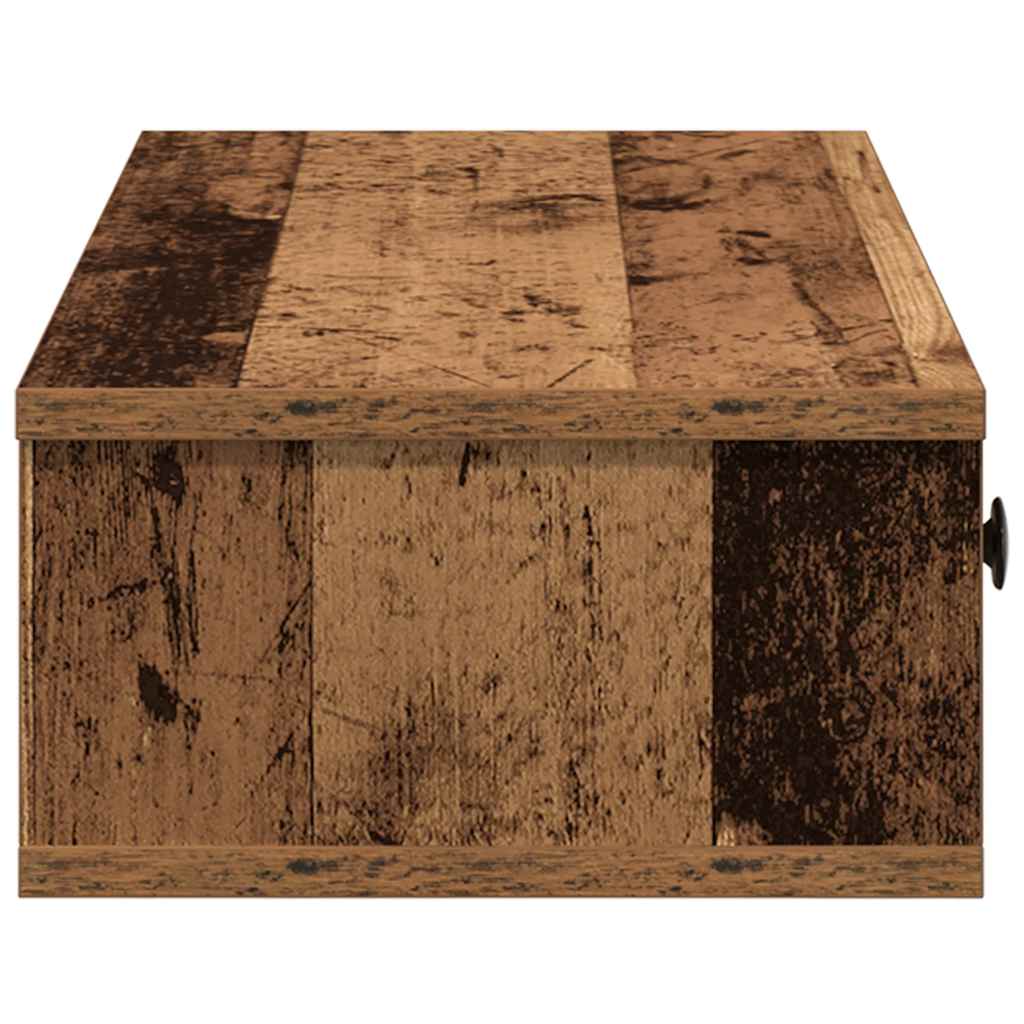 Wandregal mit Schubladen Altholz-Optik 60x28x15cm Holzwerkstoff