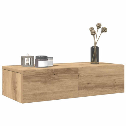 Wandregal mit Schubladen Artisan-Eiche 60x26,5x15 cm