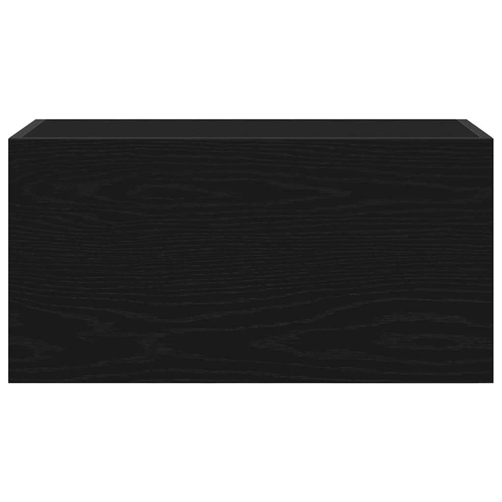 Bad-Wandschrank Schwarz 60x25x30 cm Holzwerkstoff