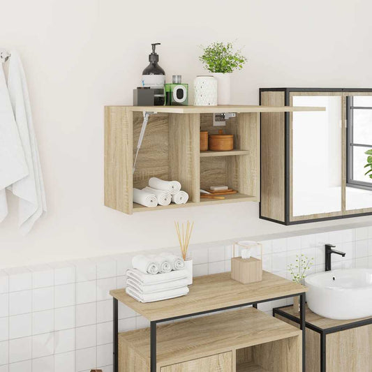Bad-Wandschrank Sonoma-Eiche 60x25x40 cm Holzwerkstoff