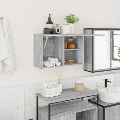 Bad-Wandschrank Grau Sonoma 60x25x40 cm Holzwerkstoff