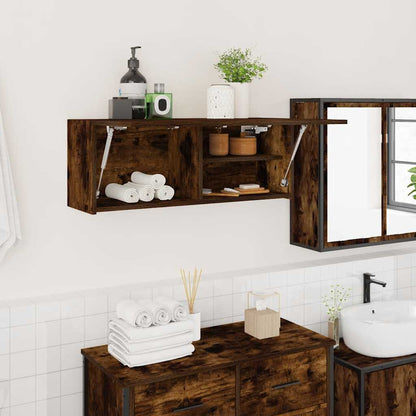 Bad-Wandschrank Räuchereiche 80x25x30 cm Holzwerkstoff