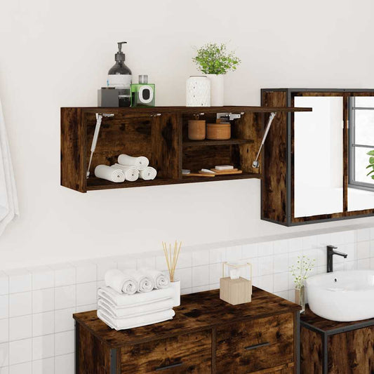 Bad-Wandschrank Räuchereiche 80x25x30 cm Holzwerkstoff