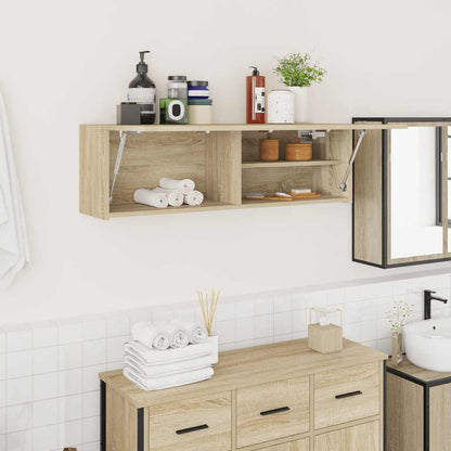 Bad-Wandschrank Sonoma-Eiche 100x25x30 cm Holzwerkstoff