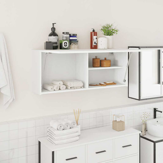 Bad-Wandschrank Weiß 100x25x40 cm Holzwerkstoff