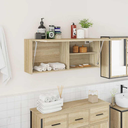 Bad-Wandschrank Sonoma-Eiche 100x25x40 cm Holzwerkstoff