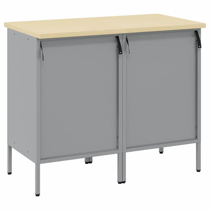 Werkbank mit Schubladen 2 pcs Schwarz und Grau 100 x 55 x 85 cm