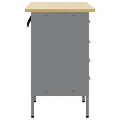 Werkbank mit Schubladen 2 pcs Rot und Grau 100 x 55 x 85 cm