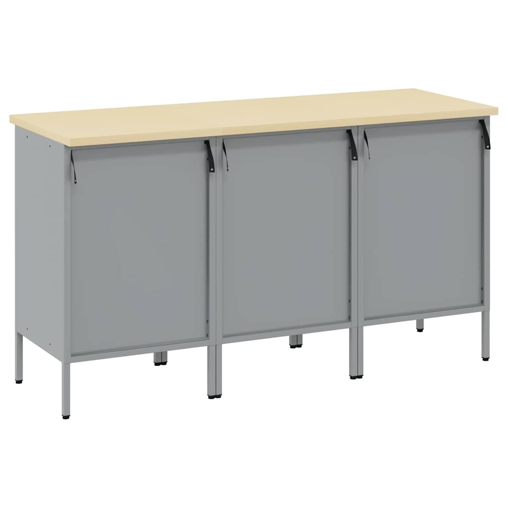 Werkbank mit Schubladen 3 pcs Rot und Grau 150 x 55 x 85 cm