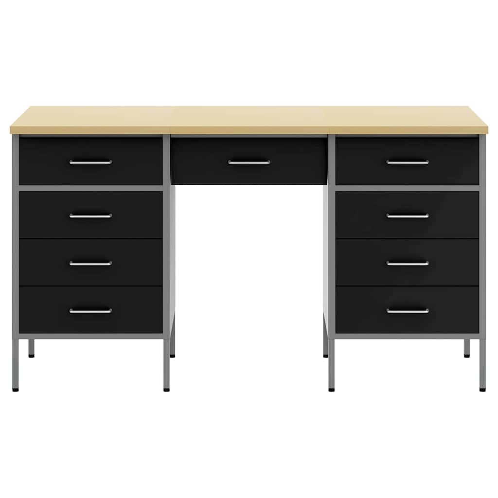 Werkbank mit Schubladen 3 pcs Schwarz 150 x 55 x 85 cm