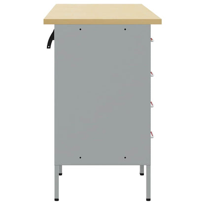 Werkbank 3 pcs Rot 150 x 55 x 85 cm Engineered Holz und Stahl