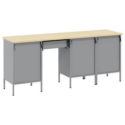 Werkbank 4 pcs Rot 200 x 55 x 85 cm Engineered Holz und Stahl