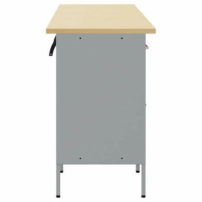 Werkbank 4 pcs Rot 200 x 55 x 85 cm Engineered Holz und Stahl