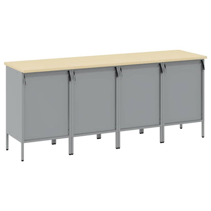 Werkbank mit Schubladen 4 pcs Rot und Grau 200 x 55 x 85 cm