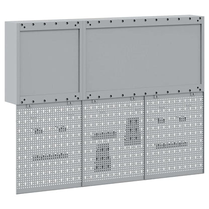 Werkzeugschrank und Pegboard Set mit Regal 5 pcs Schwarz