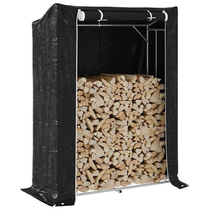 Brennholzregal mit Regenschutz 150x60x200 cm Verzinkter Stahl