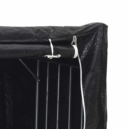 Brennholzregal mit Regenschutz 200x80x200 cm Verzinkter Stahl