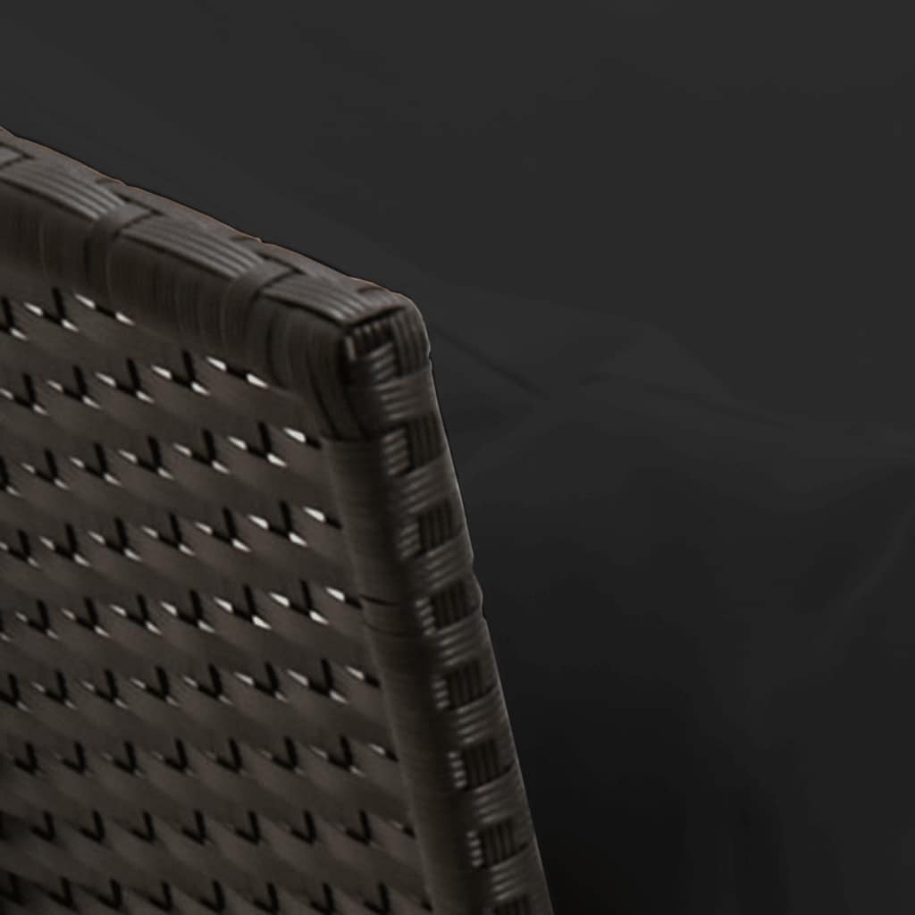 Havesofa med puder Sort polyrattan