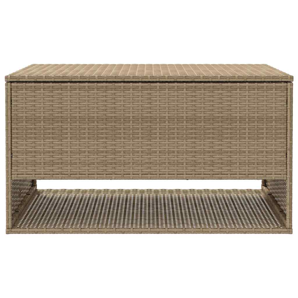 Outdoor-Kissenbox Beige 100x55x55,5 cm Poly Rattan