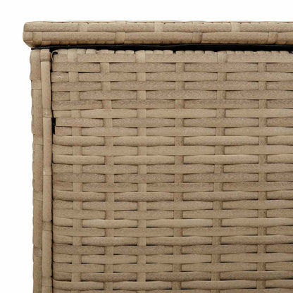 Outdoor-Kissenbox Beige 100x55x55,5 cm Poly Rattan