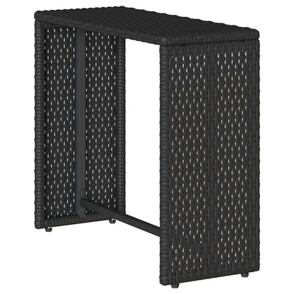 5-tlg. Garten-Sofagarnitur Kissen Stapelbar Schwarz Poly Rattan