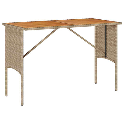 3-tlg. Garten-Essgruppe mit Kissen Beige Poly Rattan