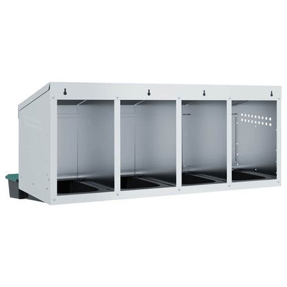 Hühner-Nistkasten 4 Fächer Wandmontage Verzinkter Stahl