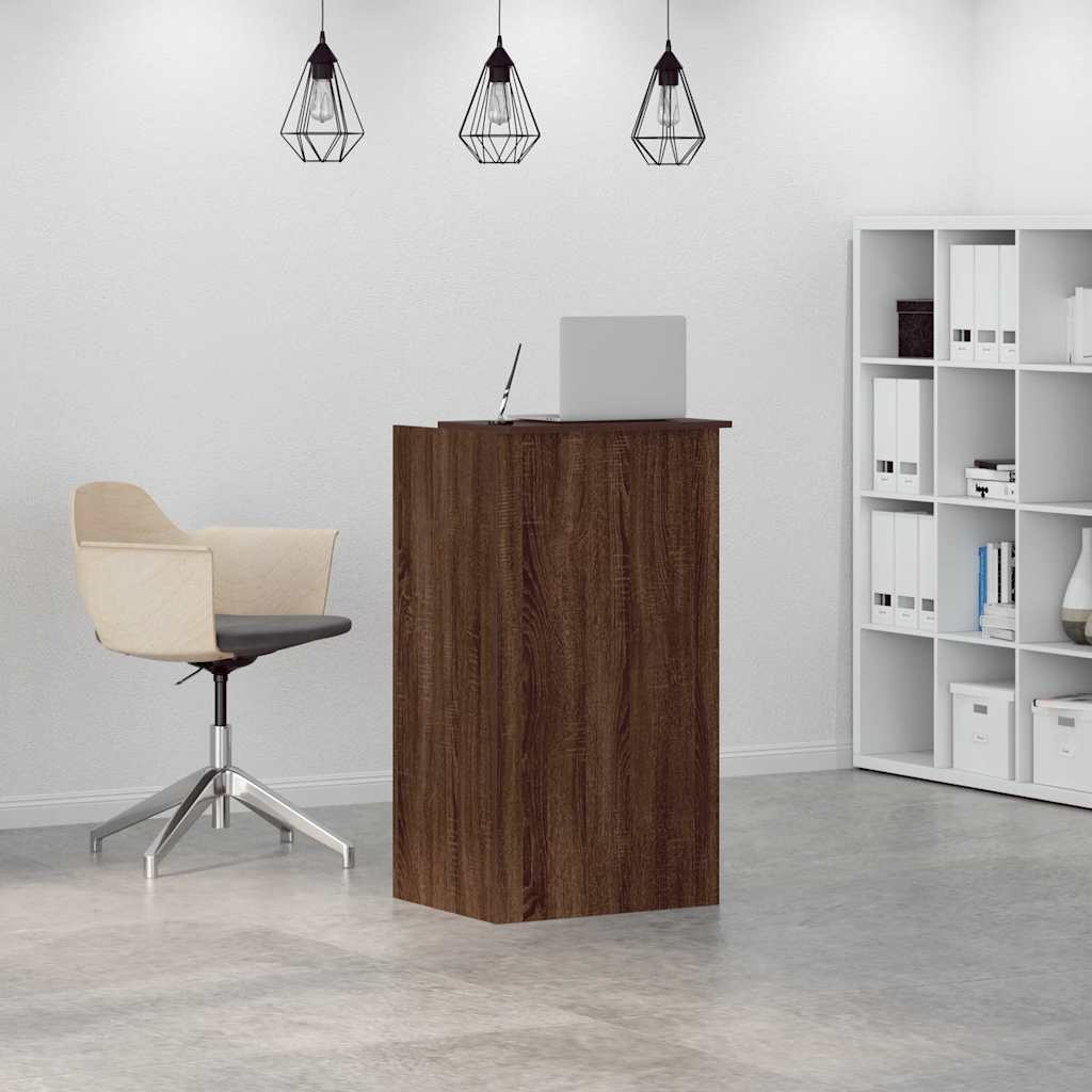 Empfangstheke Braun Eichen-Optik 55x50x103,5 cm Holzwerkstoff