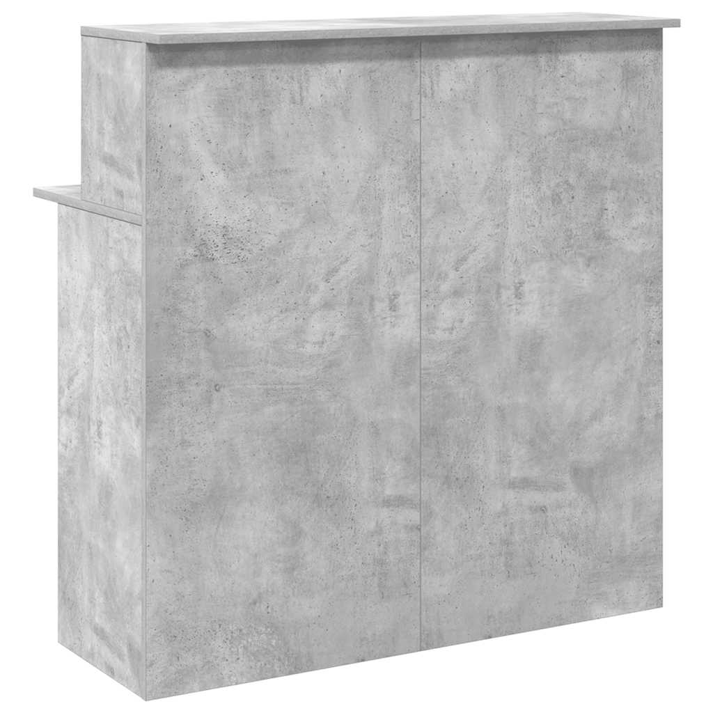 Empfangstheke Betongrau 100x50x103,5 cm Holzwerkstoff