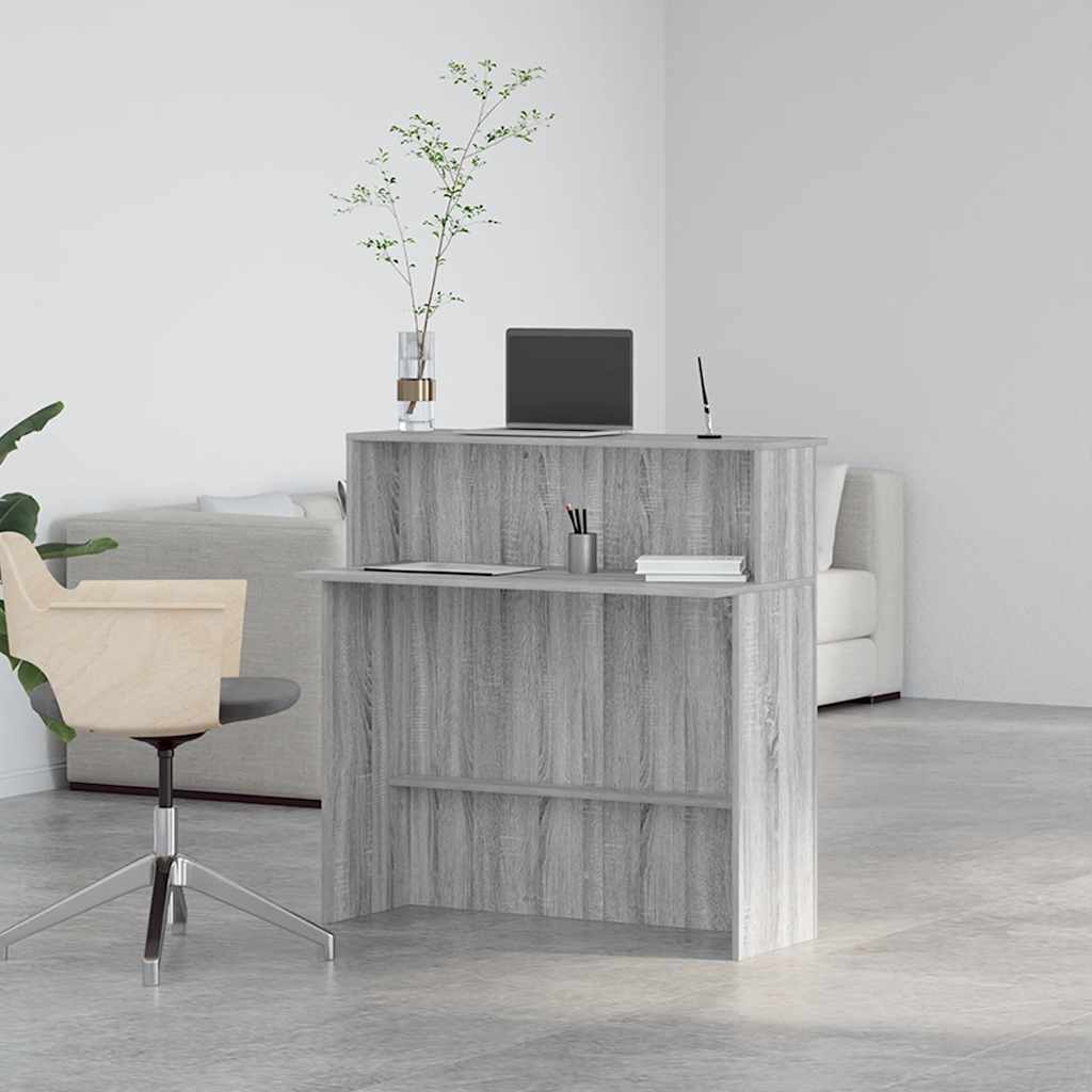 Empfangstheke Grau Sonoma 100x50x103,5 cm Holzwerkstoff