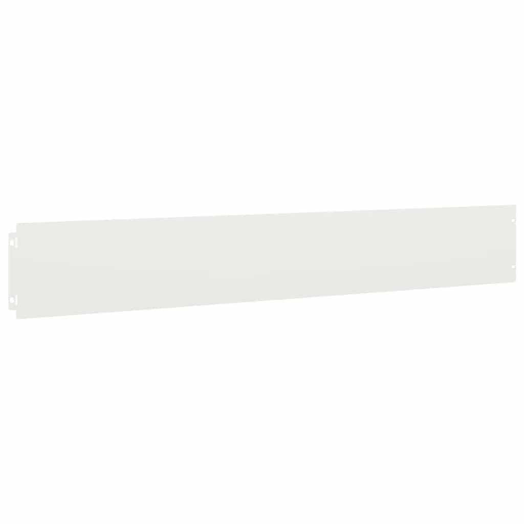Rasenkanten 10 Stk. Weiß 15x103 cm Kaltgewalzter Stahl