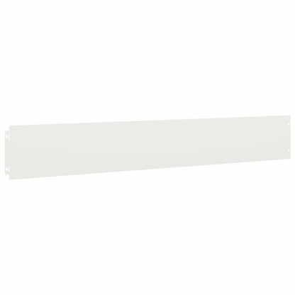 Rasenkanten 10 Stk. Weiß 15x103 cm Kaltgewalzter Stahl