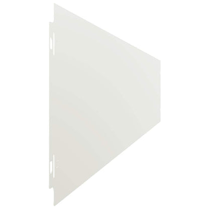Rasenkanten 10 Stk. Weiß 15x103 cm Kaltgewalzter Stahl