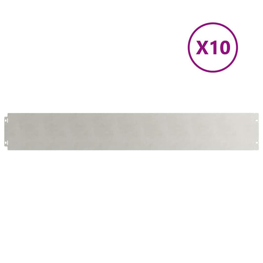 Rasenkanten 10 Stk. 15x103 cm Edelstahl